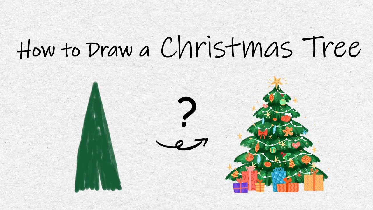 かんたんクリスマスツリーの描き方6ステップ（動画付き） | センスラボ
