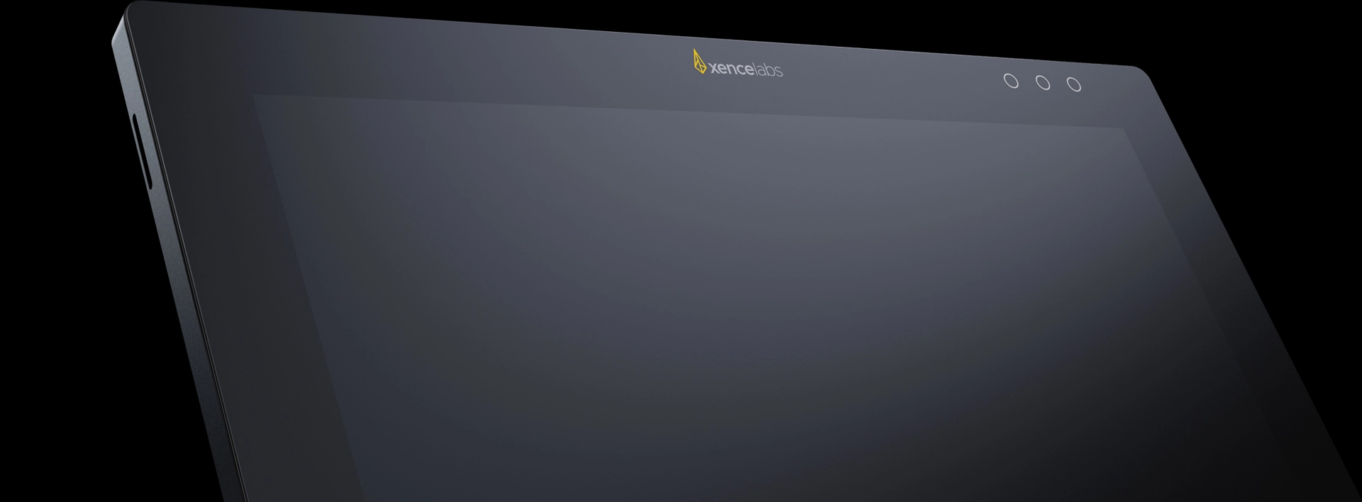 Seamless pen display design without physical buttons for smooth wrist movement and precise strokes
