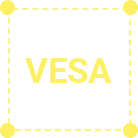 Standard 100x100 VESA mount support on Pen Display for flexible workstation setup