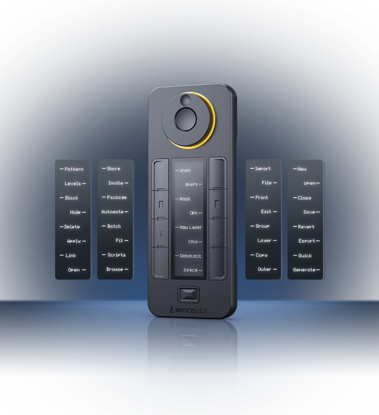 Xencelabs Quick Keys remote featuring OLED display and up to 44 customizable shortcuts
