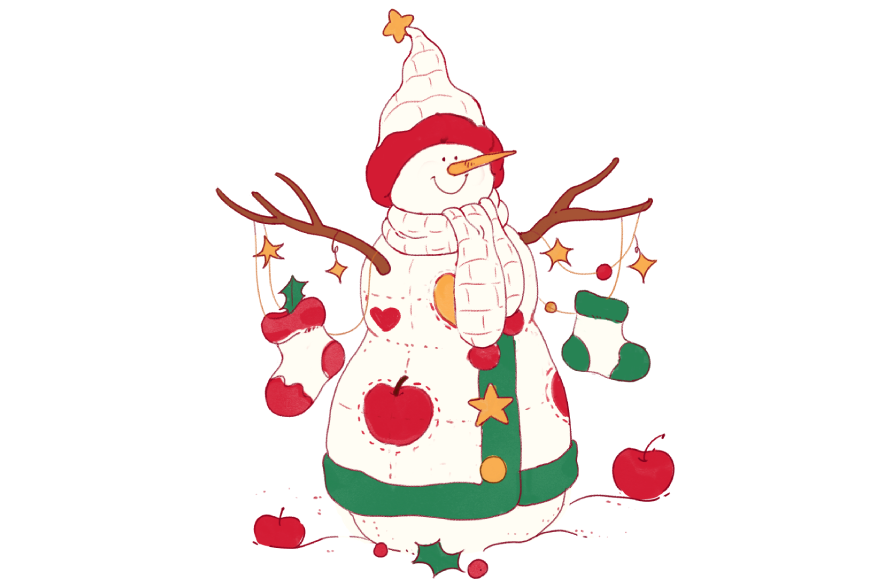 Christmas tree drawing step 2 – adding shadows and highlights