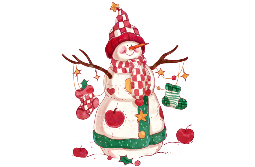 Christmas tree drawing step 5 – adding finishing touches and patterns