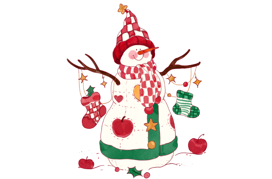 Christmas tree drawing step 2 – adding shadows and highlights